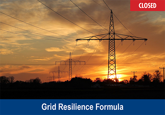 Closed: grid resilience formula grant