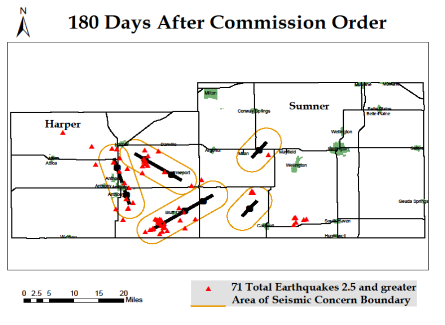 this image shows the number of earthquakes after the commission order