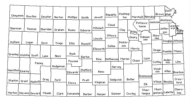 Map of the State of Kansas