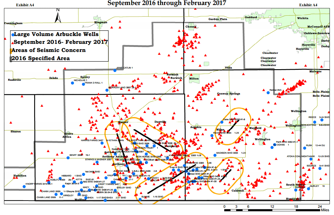 this image shows earthquake activity from September 2016 to February 2017